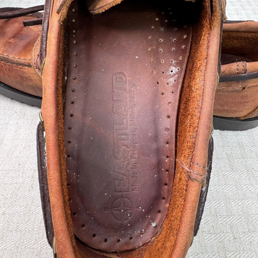 Eastland Womens Size 9.5 D Brown Leather Boat Shoes Moc Toe Casual Loafers - Picture 6 of 8